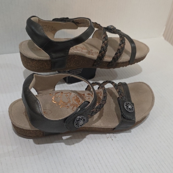 Aetrex Jillian Women's Braided Strap Sandals - Black Size 9.5 - Picture 3 of 8